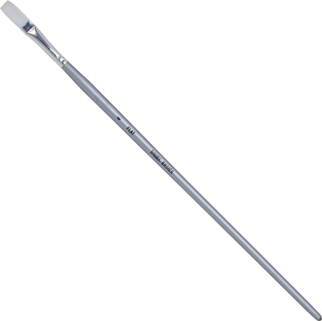 BASICS BRUSH FLAT #4 LONG HANDLE