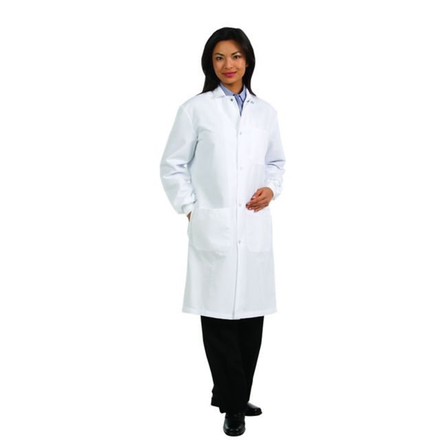 Unisex 80/20 Poplin 41'' Snap Front Lab Coat XS