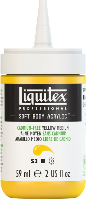 PROFESSIONAL SOFT BODY ACRYLIC 59ML CADMIUM FREE YELLOW MEDIUM
