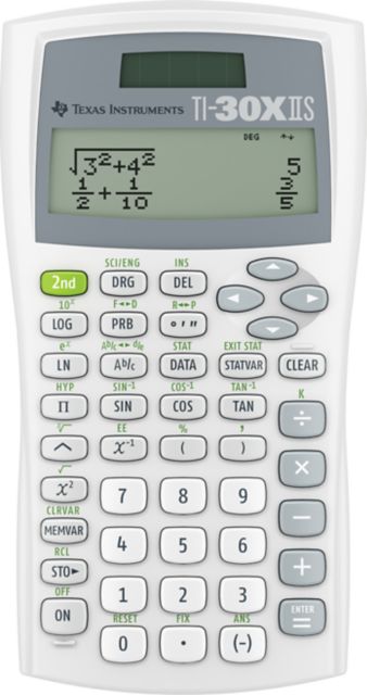 CALC TI30XIIS DUEL POWER WHITE