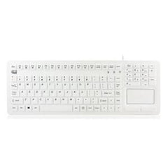 Adesso SlimTouch 270 - Antimicrobial Waterproof Touchpad Keyboard (White) - ONLINE ONLY