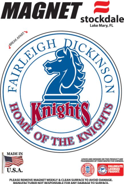 Fairleigh Dickinson University Knights 4''x4'' Magnet