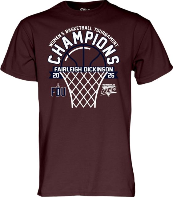 Fairleigh Dickinson University Women's Basketball 2026 NEC Tournament Champions Short Sleeve T-Shirt