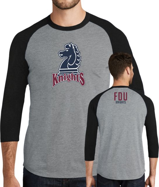 FDU Knights Tri Blend Baseball Raglan Knights Mascot - ONLINE ONLY
