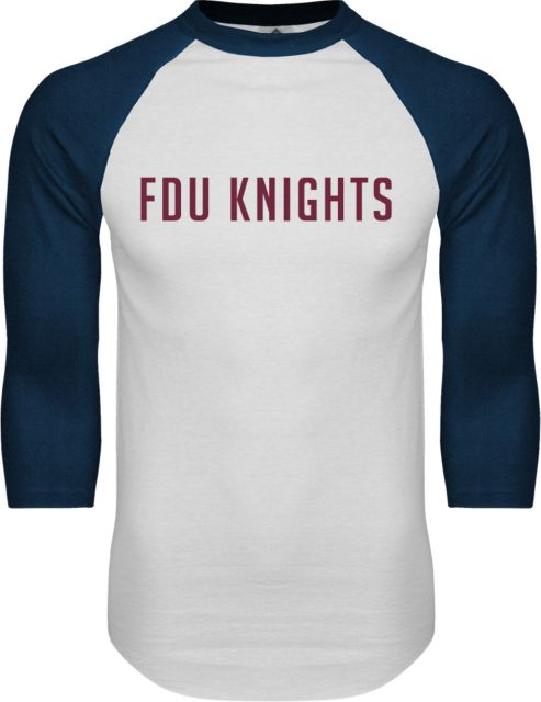 FDU Knights Raglan Baseball T Shirt Wordmark - ONLINE ONLY