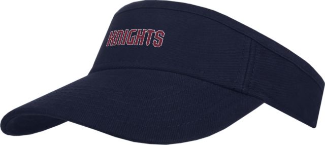 FDU Knights Brushed Bull Denim Visor Fairleigh Knights Wordmark - ONLINE ONLY