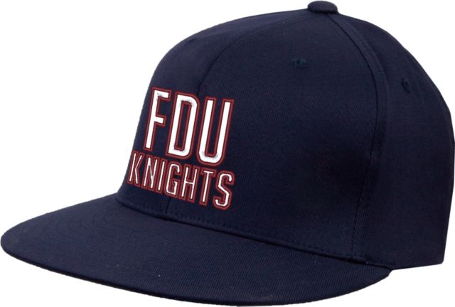 FDU Knights Flat Bill Snapback Hat FDU Knights Stacked - ONLINE ONLY