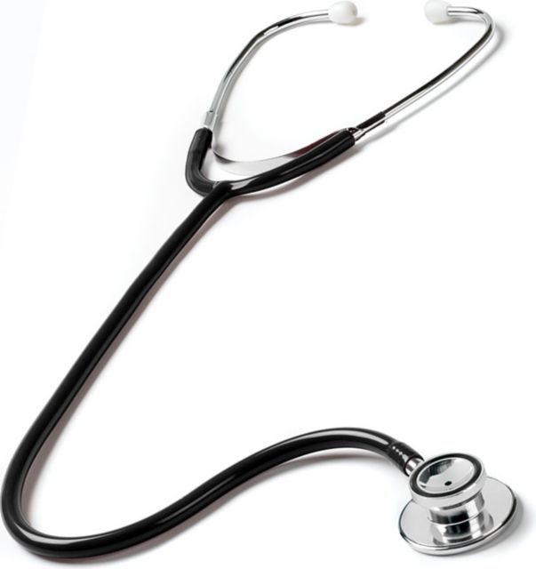 DUAL HEAD STETHOSCOPE IN CLAMSHELL-BLACK