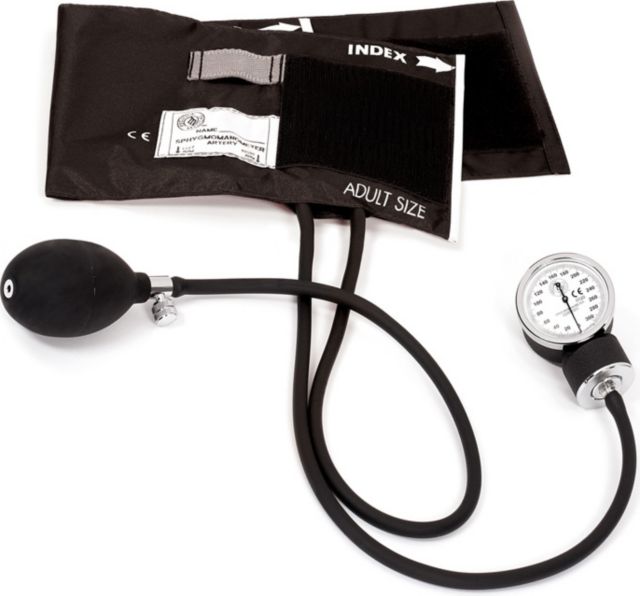 PREMIUM ADULT ANEROID SPHYGMOMANOMTER IN CLAMSHELL-BLACK