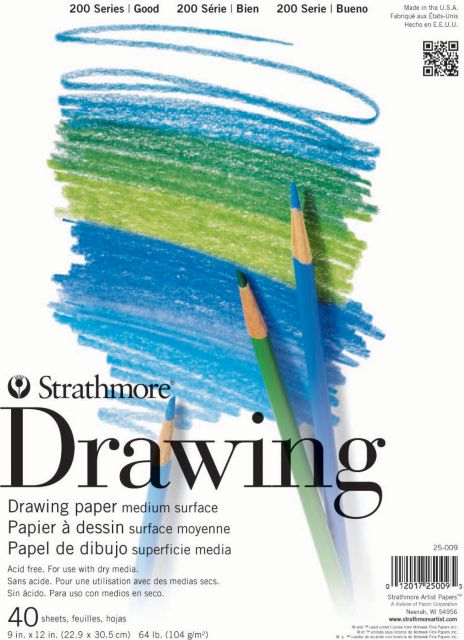 DRAWING 200 TAPE BOUND 9X12 40 SHEETS