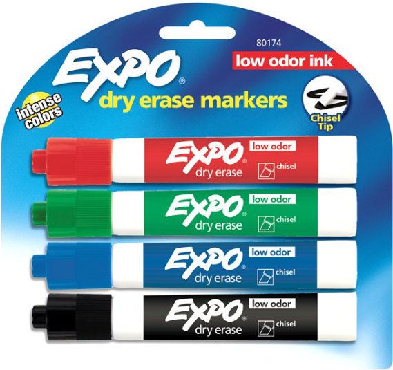 DRY ERASE MARKER 4PK EXPO CHSL
