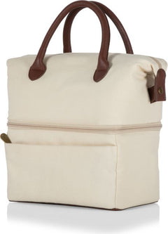 URBAN LUNCH BAG BEIGE W BROWN